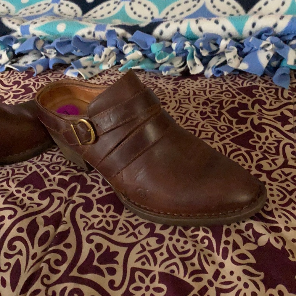 Born slip on leather booties